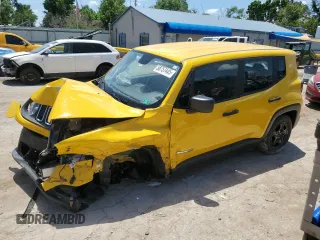 2017 Jeep Renegade Sport z VIN ZACCJBAB2HPF15450, wystawiony jako Copart lot #58757445 z przebiegiem 73 596 mil mil oraz Szkoda całkowita • Salvage title. Historia ofert i sprzedaży dostępna na DreamBid. Obrazek 1.
