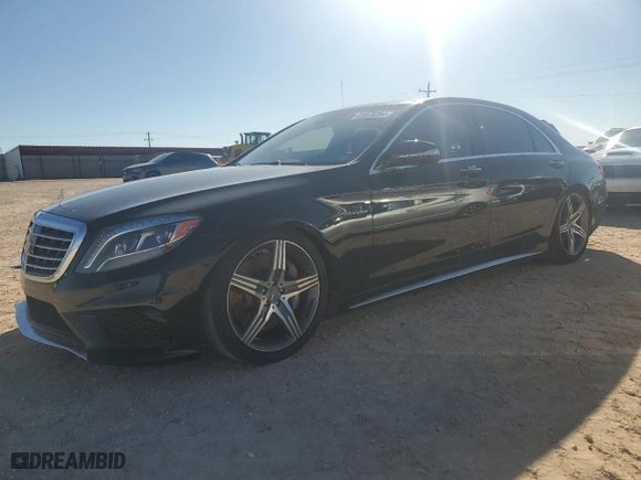 2015 Mercedes-Benz S-Class S 63 AMG with VIN WDDUG7JB2FA070548, listed as a Copart auction lot 81078264 with 33,880 mi miles and Salvage Title. Bid and sale history available at carsss.com. Image 1.