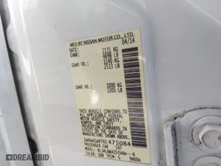 2014 Nissan Maxima 3.5 SV with VIN 1N4AA5AP7EC475084, listed as a IAAI auction lot 41624955 with 112,025 mi miles. Bid and sale history available at carsss.com. Image 9.
