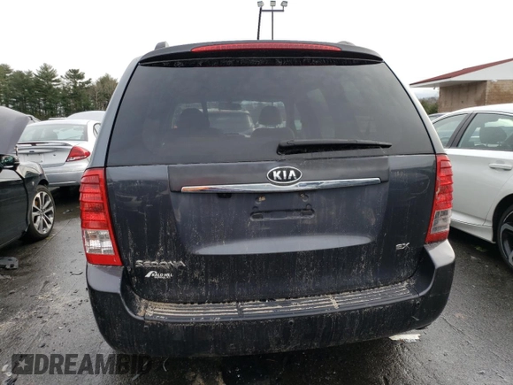 2012 Kia Sedona EX with VIN KNDMH4C7XC6488806, listed as a Copart auction lot 39989144 with 186,622 mi miles and Salvage Title. Bid and sale history available at carsss.com. Image 6.