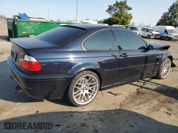 2002 BMW 3 Series M3 with VIN WBSBL93472JR12777, listed as a Copart auction lot 74556924 with 80,614 mi miles and Clean Title. Bid and sale history available at DreamBid. Image 3.