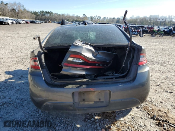 2016 Dodge Dart SXT Sport with VIN 1C3CDFFAXGD822560, listed as a Copart auction lot 49055625 with 0 mi miles and Salvage Title. Bid and sale history available at carsss.com. Image 6.