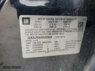 2013 Chevrolet Equinox LT with VIN 2GNALPEK9D6255829, listed as a Copart auction lot 47598575 with 171,319 mi miles and Salvage Title. Bid and sale history available at carsss.com. Image 12.