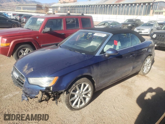 2016 Audi A3 2.0T Premium Plus with VIN WAU38LFF3G1081905, listed as a Copart auction lot 71892922 with 52,506 mi miles. Bid and sale history available at carsss.com. Image 1.