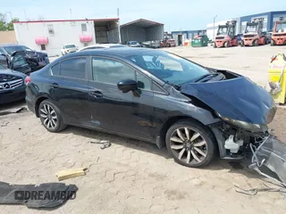 2015 Honda Civic Sedan EX-L with VIN 19XFB2F9XFE249119, listed as a IAAI auction lot 41877073 with 92,886 mi miles. Bid and sale history available at carsss.com. Image 13.