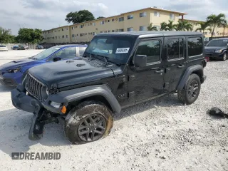 2024 Jeep Wrangler Sport S with VIN 1C4PJXDG8RW247465, listed as a Copart auction lot 46069385 with 4,430 mi miles and Salvage Title. Bid and sale history available at DreamBid. Image 1.