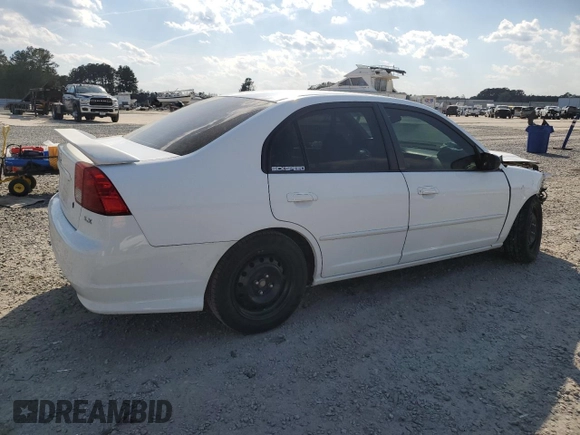 2004 Honda Civic LX with VIN 2HGES16524H500124, listed as a Copart auction lot 50806175 with 80,232 mi miles and Salvage Title. Bid and sale history available at DreamBid. Image 3.