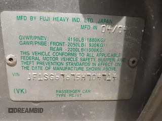 2005 Subaru Forester XS L.L. Bean с VIN JF1SG67675H704714, выставлен на аукционе IAAI как лот 42524615 с пробегом 230 029 миль миль и . История ставок и продаж доступна на DreamBid. Изображение 9.
