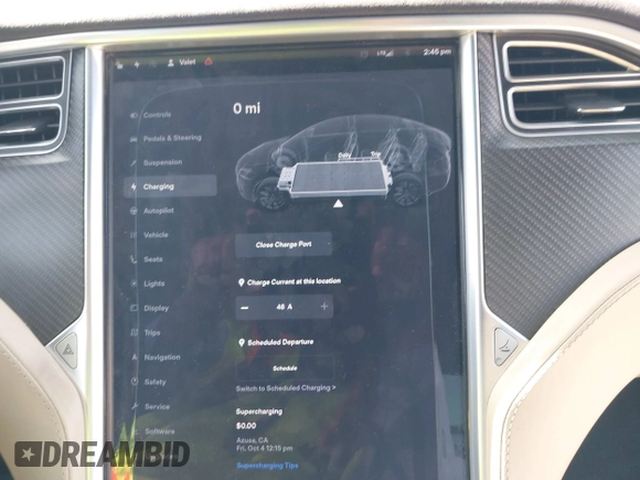 2016 Tesla Model X P90D with VIN 5YJXCAE45GF001485, listed as a IAAI auction lot 41994096 with 88,103 mi miles. Bid and sale history available at carsss.com. Image 17.