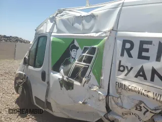 2023 Ram ProMaster Cargo with VIN 3C6LRVBG0PE540211, listed as a Copart auction lot 57310074 with 7,907 mi miles and Salvage Title. Bid and sale history available at carsss.com. Image 8.