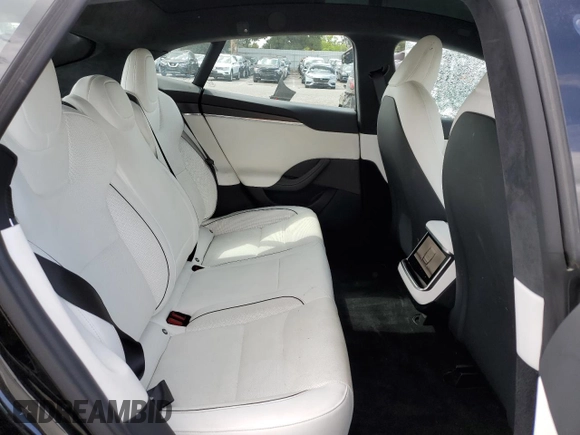 2022 Tesla Model S Plaid with VIN 5YJSA1E69NF460808, listed as a Copart auction lot 48766764 with 12,836 mi miles and Salvage Title. Bid and sale history available at DreamBid. Image 10.