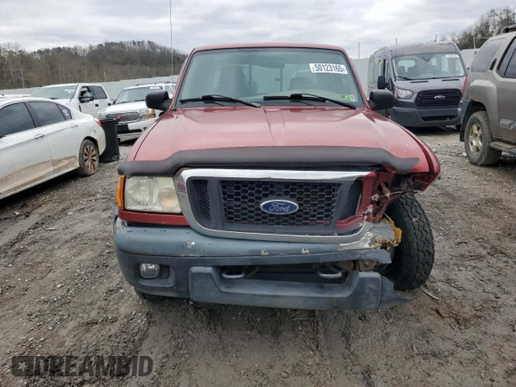 2004 Ford Ranger XL Fleet with VIN 1FTZR45E14PB65707, listed as a Copart auction lot 50123165 with 111,409 mi miles and Salvage title. Bid and sale history available at DreamBid. Image 5.