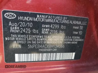 2011 Hyundai Sonata GLS with VIN 5NPEB4ACXBH134066, listed as a Copart auction lot 53327515 with Not Provided miles and Salvage Title. Bid and sale history available at carsss.com. Image 15.
