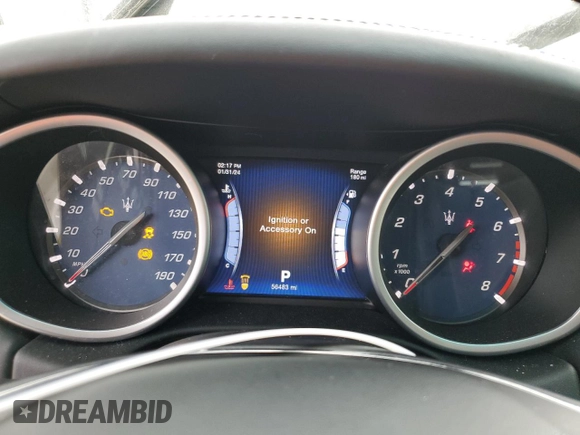 2015 Maserati Ghibli S Q4 with VIN ZAM57RTAXF1150142, listed as a Copart auction lot 39860754 with 56,483 mi miles. Bid and sale history available at carsss.com. Image 9.