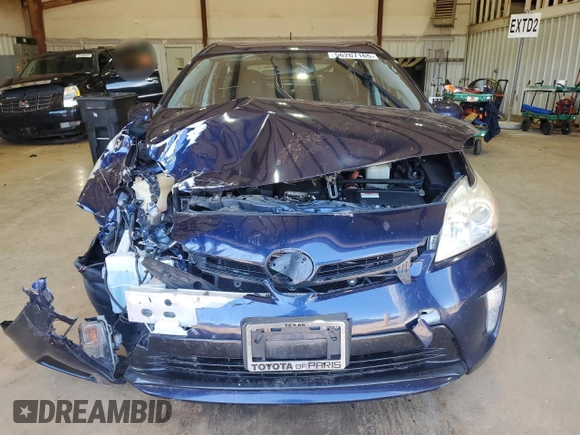 2013 Toyota Prius One with VIN JTDKN3DUXD1707664, listed as a Copart auction lot 56207165 with Not provided miles and Salvage title. Bid and sale history available at DreamBid. Image 5.