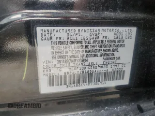 2021 Nissan Sentra SV with VIN 3N1AB8CV4MY306914, listed as a Copart auction lot 63364285 with 82,294 mi miles and Salvage title. Bid and sale history available at DreamBid. Image 12.