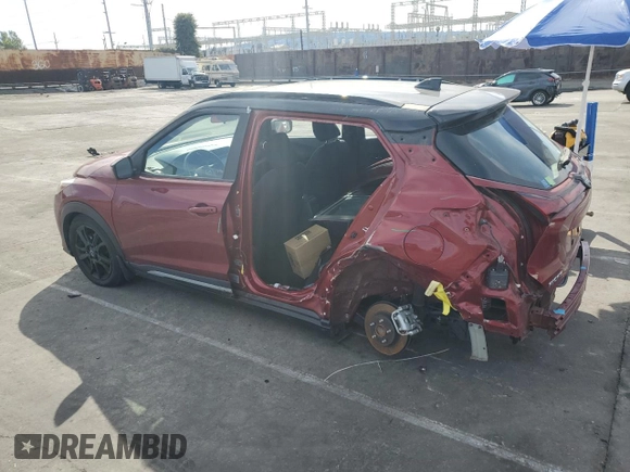 2023 Nissan Kicks SR with VIN 3N1CP5DV0PL494985, listed as a Copart auction lot 48383225 with 34,887 mi miles and Salvage Title. Bid and sale history available at DreamBid. Image 2.