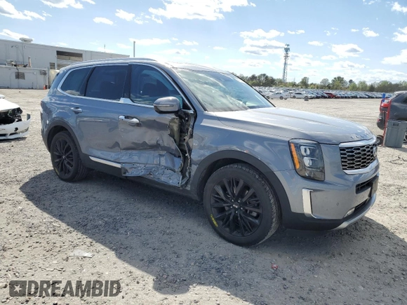 2020 Kia Telluride SX with VIN 5XYP5DHC4LG084960, listed as a Copart auction lot 53172905 with 74,757 mi miles and Salvage title. Bid and sale history available at DreamBid. Image 4.