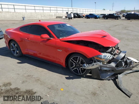 2022 Ford Mustang GT with VIN 1FA6P8CF9N5108380, listed as a Copart auction lot 57899235 with 48,956 mi miles and Salvage title. Bid and sale history available at DreamBid. Image 4.