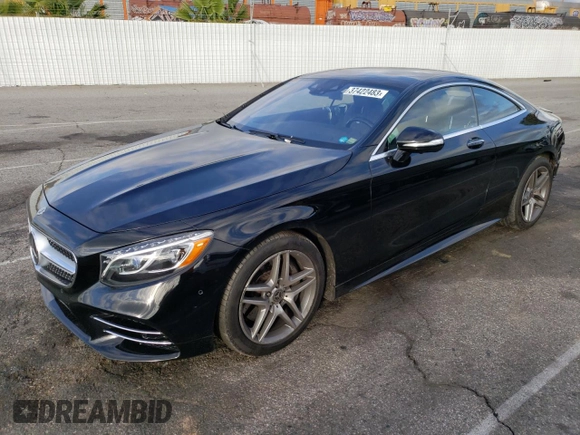 2018 Mercedes-Benz S-Class S 560 with VIN WDDXJ8GB2JA033617, listed as a Copart auction lot 37422483 with 47,844 mi miles. Bid and sale history available at carsss.com. Image 1.