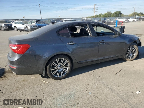 2016 Kia Cadenza Premium with VIN KNALN4D70G5218303, listed as a Copart auction lot 75351044 with 0 mi miles and Salvage Title. Bid and sale history available at carsss.com. Image 3.