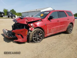 2021 Dodge Durango SRT Hellcat z VIN 1C4SDJH93MC815271, wystawiony jako Copart lot #59269825 z przebiegiem 49 661 mil mil oraz Szkoda całkowita • Salvage title. Historia ofert i sprzedaży dostępna na DreamBid. Obrazek 1.