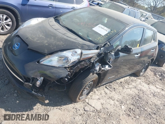 2014 Nissan LEAF SL with VIN 1N4AZ0CP8EC331536, listed as a IAAI auction lot 41909356 with 66,660 mi miles. Bid and sale history available at carsss.com. Image 2.