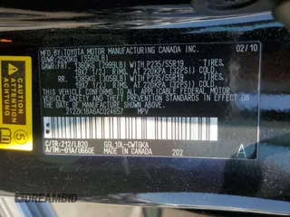 2010 Lexus RX 350 z VIN 2T2ZK1BA6AC024657, wystawiony jako Copart lot #62034185 z przebiegiem 129 057 mil mil oraz Szkoda całkowita • Salvage title. Historia ofert i sprzedaży dostępna na DreamBid. Obrazek 12.