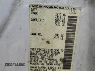 2014 Nissan Altima 2.5 S with VIN 1N4AL3AP9EC189137, listed as a Copart auction lot 53991325 with 144,342 mi miles and Salvage Title. Bid and sale history available at carsss.com. Image 12.