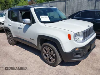 2017 Jeep Renegade Limited z VIN ZACCJBDBXHPG41356, wystawiony jako IAAI lot #42645193 z przebiegiem 64 462 mil mil oraz . Historia ofert i sprzedaży dostępna na DreamBid. Obrazek 1.