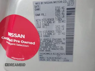 2018 Nissan Pathfinder SV with VIN 5N1DR2MM1JC616205, listed as a IAAI auction lot 42536607 with 117,198 mi miles and . Bid and sale history available at DreamBid. Image 9.