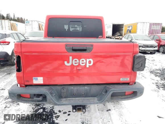 2020 Jeep Gladiator Overland with VIN 1C6HJTFG9LL152701, listed as a Copart auction lot 80737794 with 61,654 mi miles and Salvage title. Bid and sale history available at DreamBid. Image 6.