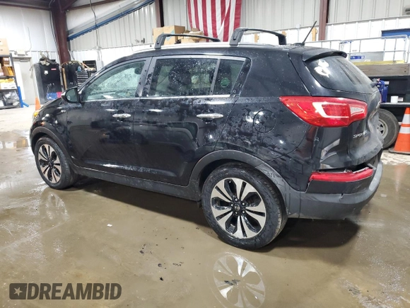 2011 Kia Sportage SX with VIN KNDPCCA69B7114437, listed as a Copart auction lot 44776805 with 221,806 mi miles and Salvage Title. Bid and sale history available at carsss.com. Image 2.
