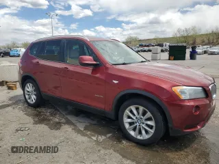 2014 BMW X3 xDrive28i with VIN 5UXWX9C54E0D23221, listed as a Copart auction lot 55412975 with 139,813 mi miles and Salvage Title. Bid and sale history available at DreamBid. Image 4.
