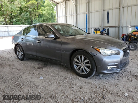 2014 Infiniti Q50 Premium with VIN JN1BV7APXEM688882, listed as a Copart auction lot 60543615 with 194,565 mi miles and Non repairable. Bid and sale history available at DreamBid. Image 4.