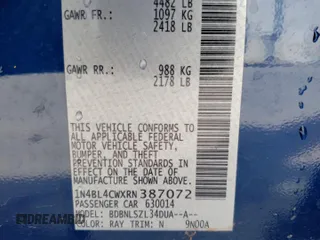 2024 Nissan Altima 2.5 SR with VIN 1N4BL4CWXRN387072, listed as a Copart auction lot 79473404 with 13,712 mi miles and Salvage Title. Bid and sale history available at carsss.com. Image 13.