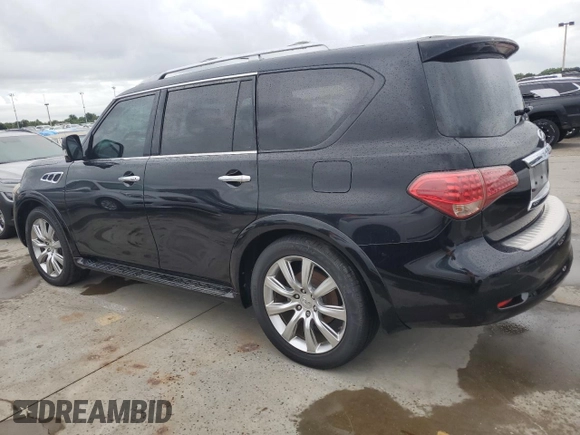 2012 Infiniti QX56 7-passenger with VIN JN8AZ2NF8C9518669, listed as a Copart auction lot 74218614 with 0 mi miles and Non Repairable. Bid and sale history available at carsss.com. Image 2.