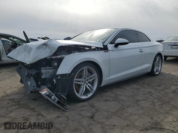 2019 Audi A5 Premium Plus with VIN WAUTNAF51KA046325, listed as a Copart auction lot 45772285 with 44,049 mi miles and Salvage Title. Bid and sale history available at DreamBid. Image 1.