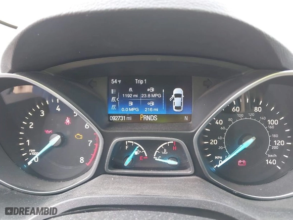 2017 Ford Escape SE with VIN 1FMCU0GDXHUC59699, listed as a IAAI auction lot 41790667 with 92,731 mi miles. Bid and sale history available at carsss.com. Image 7.