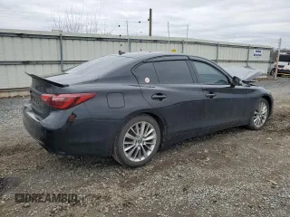2018 Infiniti Q50 Luxe with VIN JN1EV7AR3JM444919, listed as a Copart auction lot 46714605 with 62,676 mi miles and Salvage Title. Bid and sale history available at carsss.com. Image 3.