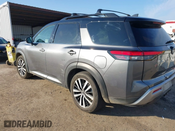 2023 Nissan Pathfinder Platinum with VIN 5N1DR3DK4PC204924, listed as a IAAI auction lot 41366352 with 25,918 mi miles and . Bid and sale history available at DreamBid. Image 3.