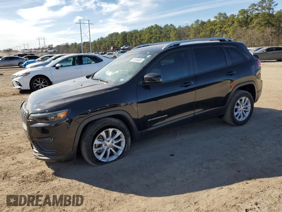 2021 Jeep Cherokee Latitude with VIN 1C4PJLCBXMD163988, listed as a Copart auction lot 47434305 with 36,888 mi miles and Salvage Title. Bid and sale history available at carsss.com. Image 1.