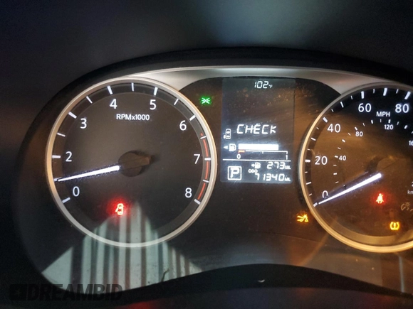 2020 Nissan Versa S with VIN 3N1CN8DV7LL903467, listed as a Copart auction lot 61682215 with 71,340 mi miles and Salvage title. Bid and sale history available at DreamBid. Image 9.