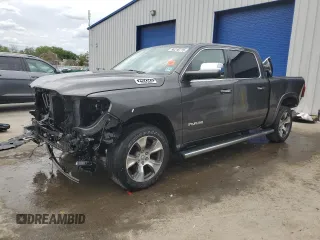 2020 Ram 1500 Laramie with VIN 1C6SRFJT5LN419521, listed as a Copart auction lot 58218775 with 35,349 mi miles and Salvage title. Bid and sale history available at DreamBid. Image 1.