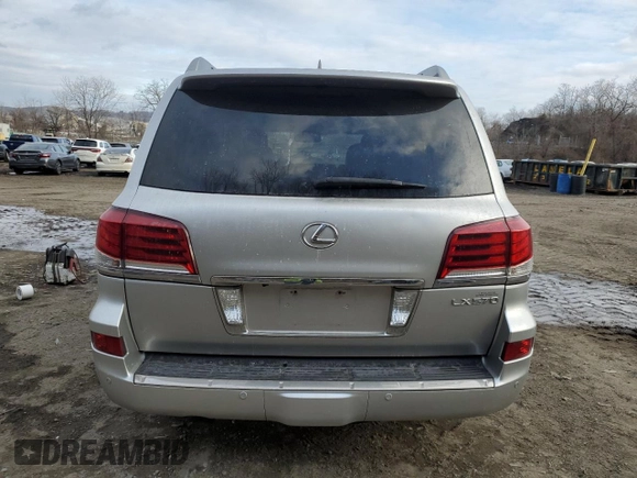 2013 Lexus LX 570 with VIN JTJHY7AX3D4113081, listed as a Copart auction lot 86728574 with Not provided miles and Salvage title. Bid and sale history available at DreamBid. Image 6.