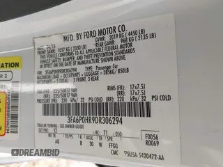 2013 Ford Fusion SE with VIN 3FA6P0HR9DR306294, listed as a IAAI auction lot 41752448 with 112,742 mi miles. Bid and sale history available at carsss.com. Image 9.