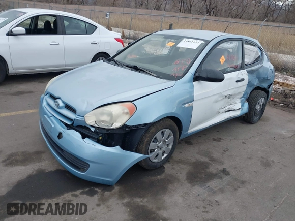 2007 Hyundai Accent GS with VIN KMHCM36CX7U006584, listed as a IAAI auction lot 41801452 with 1 mi miles. Bid and sale history available at carsss.com. Image 17.