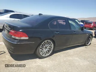 2008 BMW 7 Series 750i with VIN WBAHL835X8DT13297, listed as a Copart auction lot 61523864 with Not Provided miles and Salvage Title. Bid and sale history available at DreamBid. Image 3.