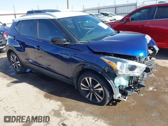 2019 Nissan Kicks S with VIN 3N1CP5CU9KL507167, listed as a IAAI auction lot 41411942 with 59,476 mi miles and . Bid and sale history available at DreamBid. Image 1.