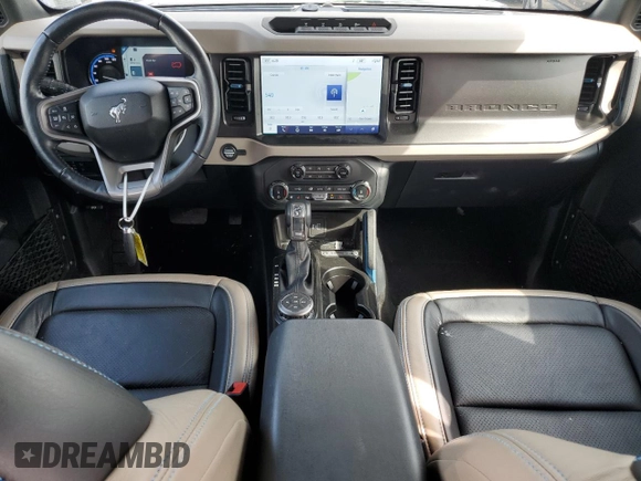 2022 Ford Bronco with VIN 1FMEE5DPXNLB41526, listed as a Copart auction lot 54024184 with 32,759 mi miles and Salvage Title. Bid and sale history available at DreamBid. Image 8.